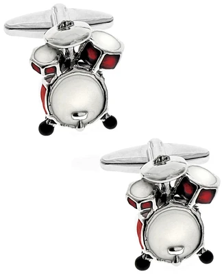 Sutton Silver-Tone Drum Set Cufflinks