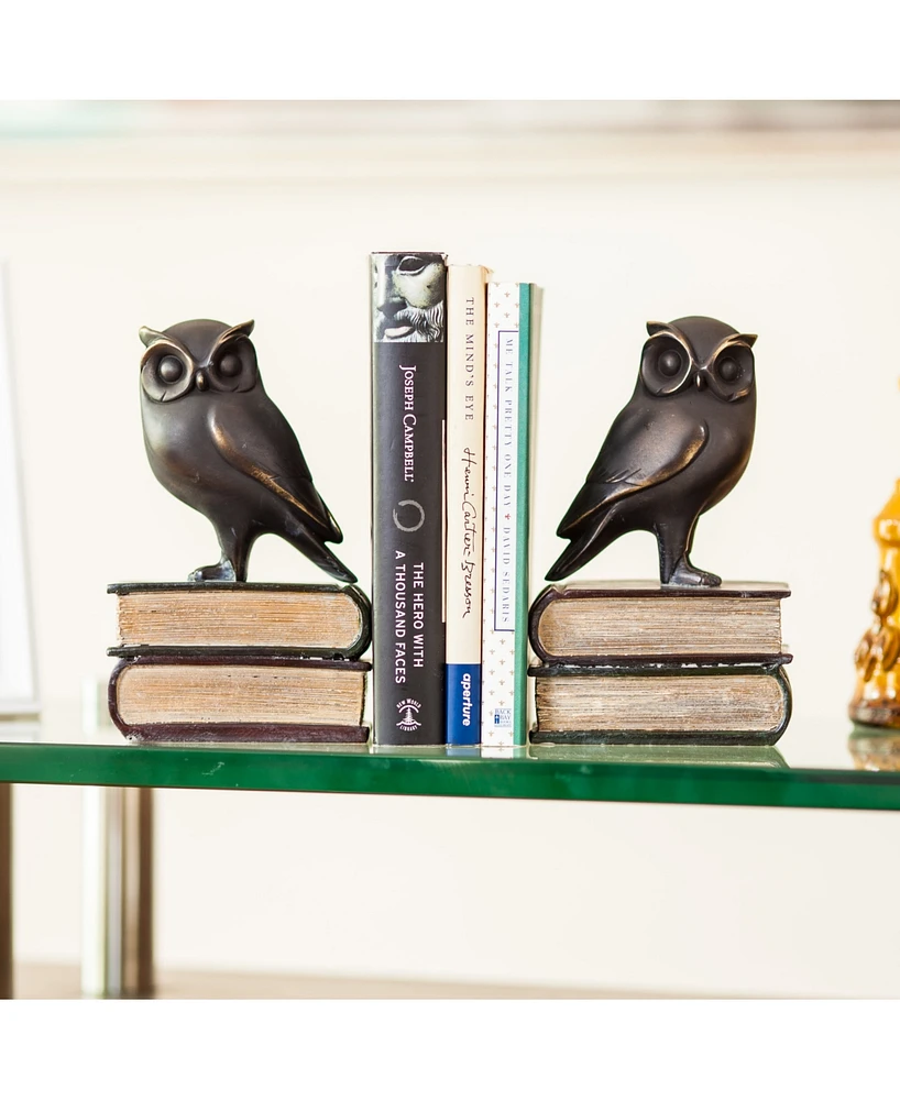 Danya B. Owl on Books Bookend Set