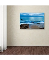 Lori Hutchison 'Zuma Beach' Canvas Art - 19" x 12" x 2"