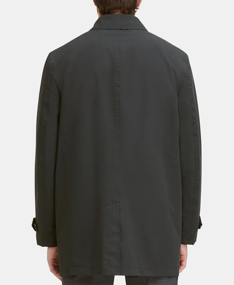 Cole Haan Men's Button-Front Water Resistant Rain Coat