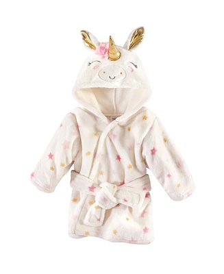 Luvable Friends Baby Girls Plush Bathrobe