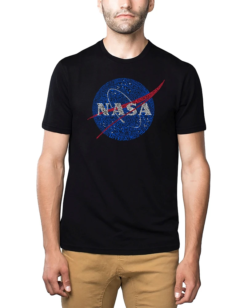 La Pop Art Mens Premium Blend Word T-Shirt - Nasa Meatball Logo