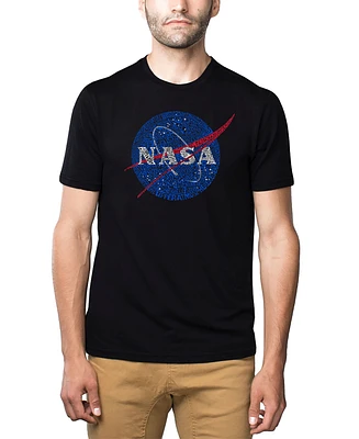 La Pop Art Mens Premium Blend Word T-Shirt - Nasa Meatball Logo