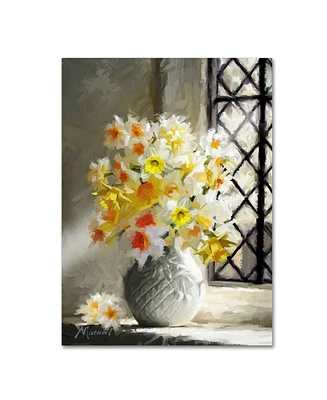 The Macneil Studio 'Daffodils At Window' Canvas Art - 14" x 19"