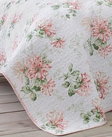 Laura Ashley Honeysuckle Cotton Reversible -Pc. Quilt Set
