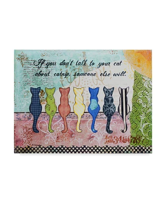 Let Your Art Soar 'Cat Talk' Canvas Art - 19" x 14"
