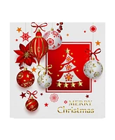 Maria Rytova 'Christmas Bright Composition' Canvas Art - 14" x 14"