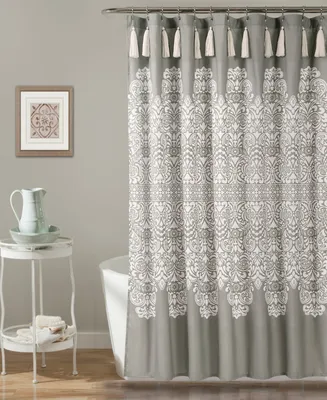 Lush Decor Boho Medallion Shower Curtain, 72" x 72"