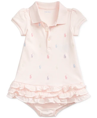 Polo Ralph Lauren Baby Girls Ruffled Pony Printed Dress