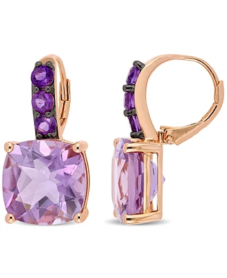 Pink Amethyst (15-1/2 ct. t.w.) Drop Earrings in 18k Rose Gold over Sterling Silver