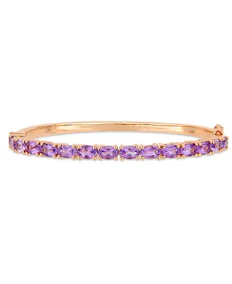 Amethyst (6 ct. t.w.) Bangle in 18k Rose Gold over Sterling Silver
