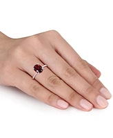 Garnet (3 ct.t.w.) and Diamond (1/10 Ring 10k Rose Gold
