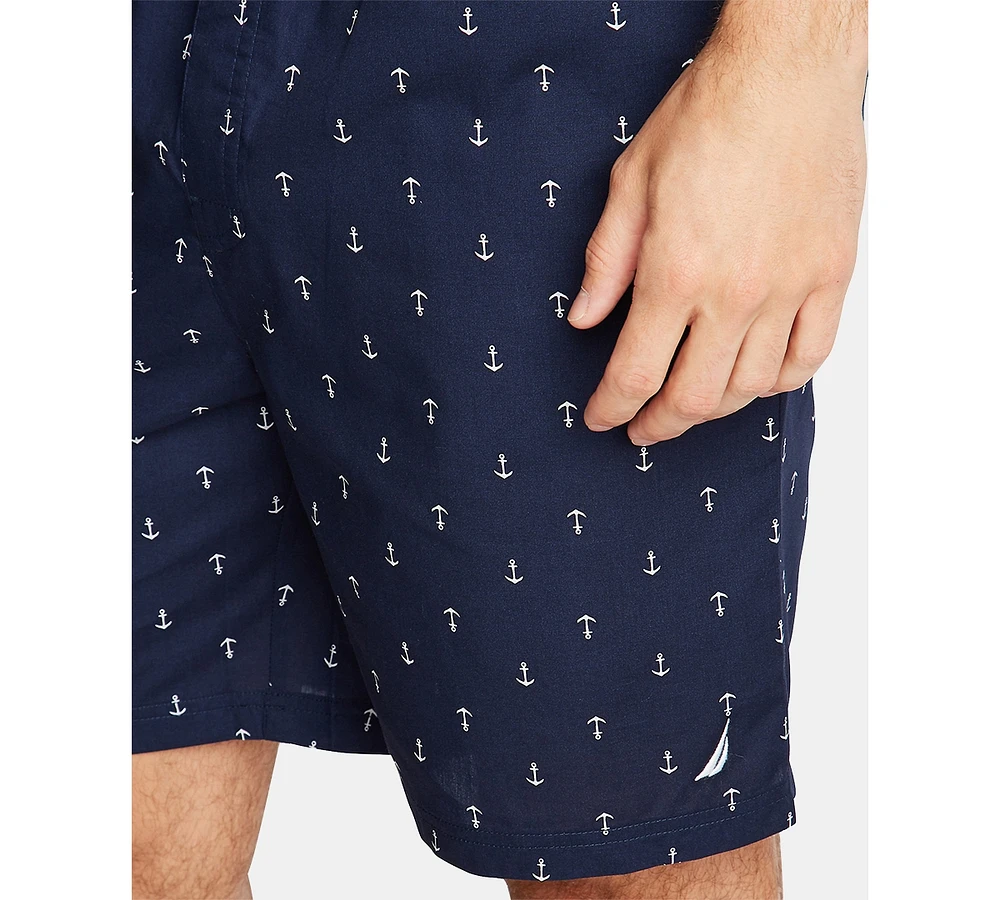 Nautica Men's Cotton Anchor-Print Pajama Shorts