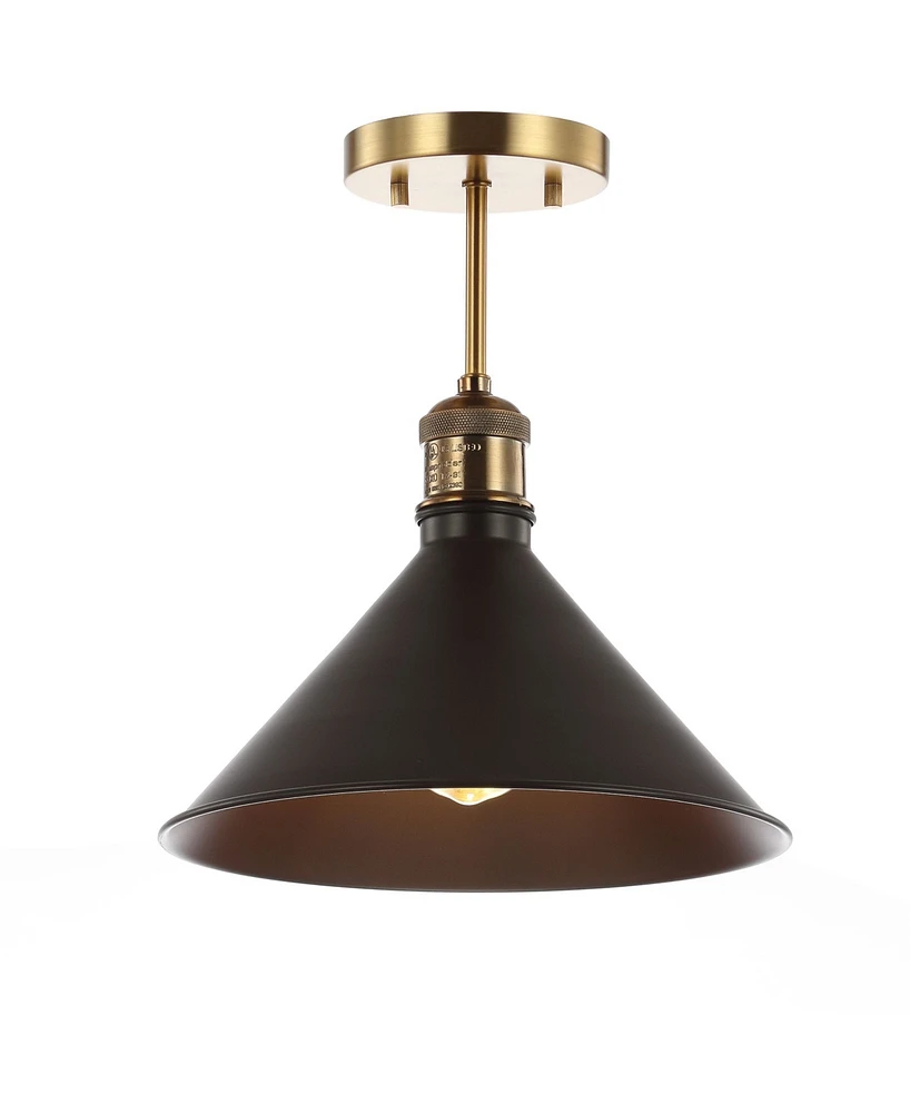 Jonathan Y Nick 11" Metal Led Semi-Flush Mount