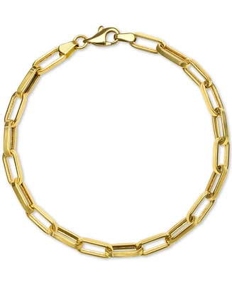 Paperclip Link Chain Bracelet in 14k Gold