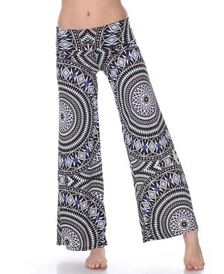 White Mark Geometric Print Palazzo Pants