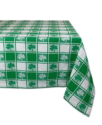 Shamrock Woven Check Tablecloth 60" x 84"