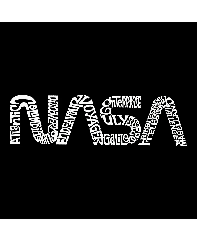 La Pop Art Men's Word Hooded Sweatshirt - Worm Nasa