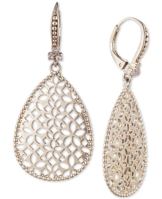 Marchesa Gold-Tone Filigree Drop Earrings