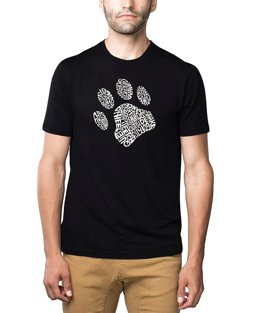 La Pop Art Men's Premium Word T-Shirt - Dog Paw