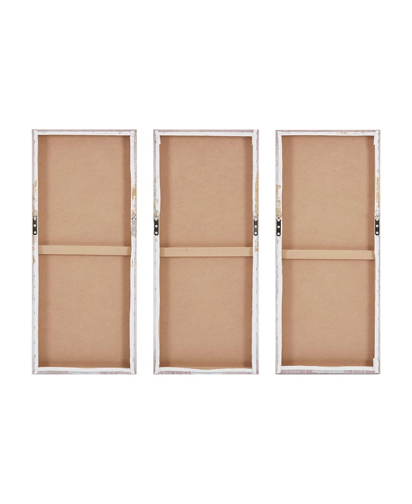 Madison Park Twilight Forest Gel Coated Canvas with Gold Foil 3-Pc Set