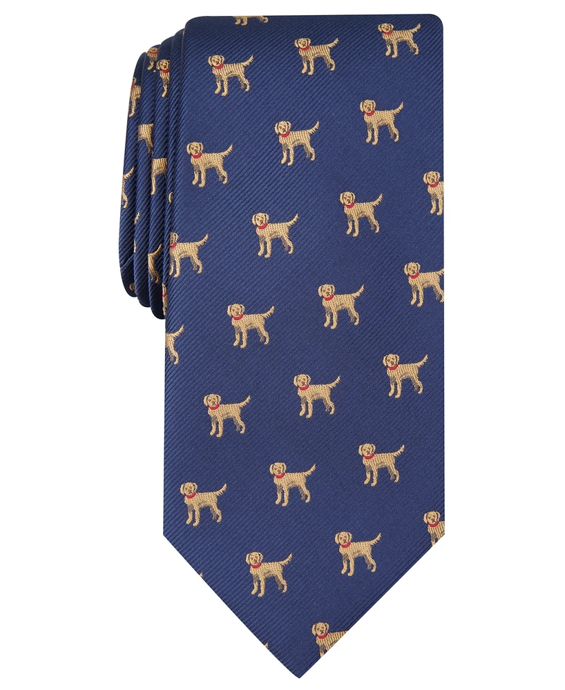Club Room Men's Labrador Convo Print Tie, Created for Macy's