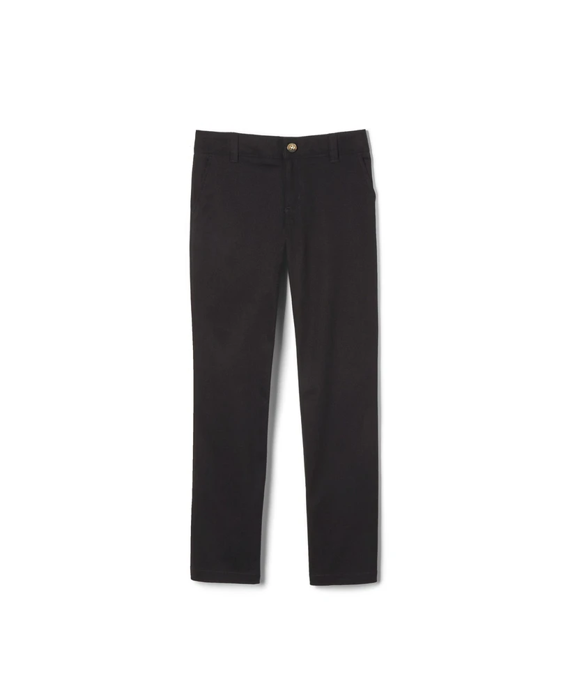 Big Girls Adjustable Waist Stretch Twill Straight Leg Pant
