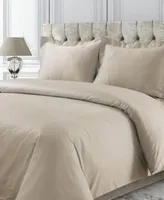 Tribeca Living 750 Thread Count Sateen Oversized Solid Duvet Cover Sets