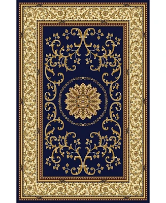 Closeout! Km Home 1419/1343/Navy Navelli Blue 7'9" x 11'6" Area Rug
