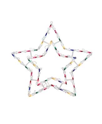 Northlight 15" Multi-Color Lighted Star Christmas Window Silhouette Decoration