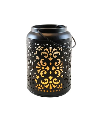 Lumabase Flame Effect Metal Lantern