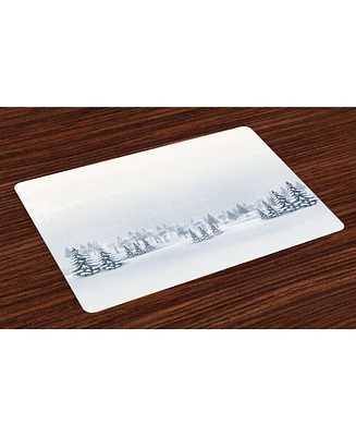 Ambesonne Winter Place Mats, Set of 4