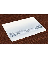 Ambesonne Winter Place Mats, Set of 4
