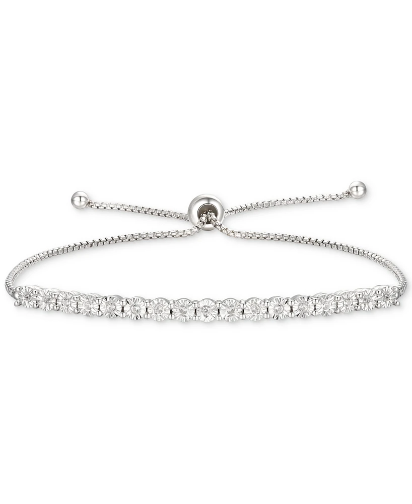 Bonus Offer: Diamond Bolo Bracelet (1/10 ct. t.w.) in Sterling Silver, 14k Gold-Plated Sterling Silver or 14k Rose Gold-Plated Sterling Silver with an