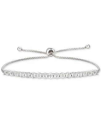 Bonus Offer: Diamond Bolo Bracelet (1/10 ct. t.w.) in Sterling Silver, 14k Gold-Plated Sterling Silver or 14k Rose Gold-Plated Sterling Silver with an