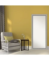Amanti Art Elegant Brushed Framed Floor/Leaner Full Length Mirror, 28.75" x 64.75"