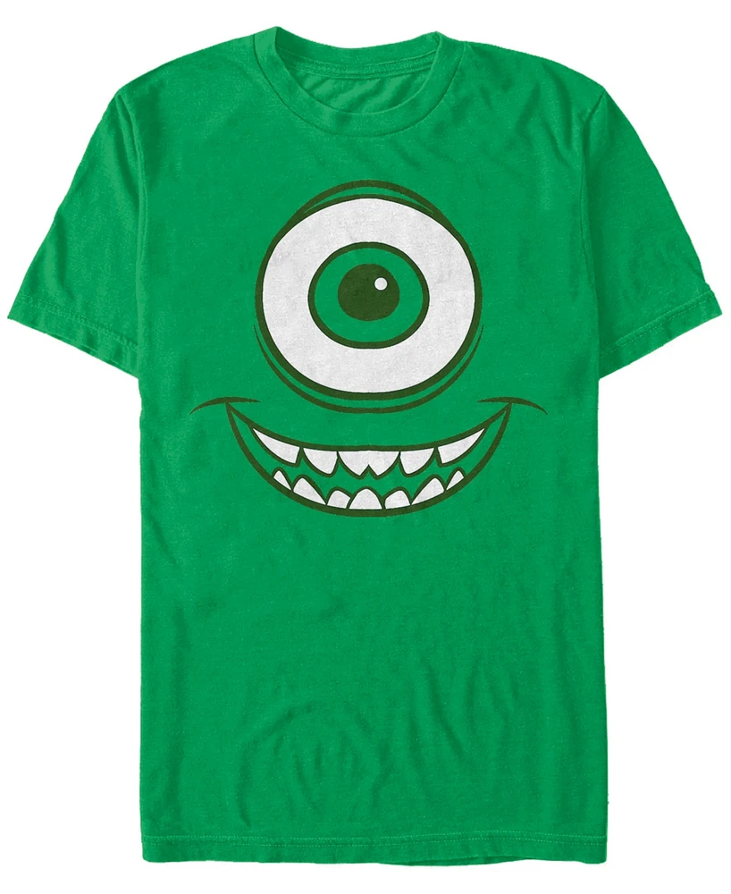 Disney Pixar Men's Monsters Inc. Mike Wazowski Big Face Costume Short Sleeve T-Shirt