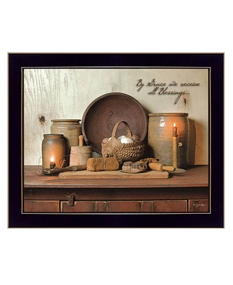 Trendy Decor 4U By Grace By SUSAn Boyer, Printed Wall Art, Ready to hang, Black Frame, 18" x 14"