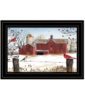 Trendy Decor 4U Winter Days by Billy Jacobs, Ready to hang Framed Print, Black Frame, 15" x 11"