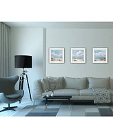 Trendy Decor 4U Beautiful Day I, Ii, Iii 3-Piece Vignette by Georgia Janisse, White Frame, 15" x 15"