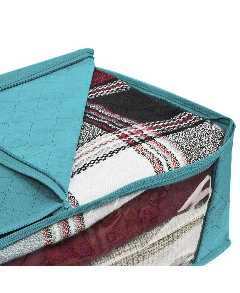 Sorbus 3 Pack Foldable Storage Bag Organizers - Great for Clothes, Blankets, Closets, Bedrooms