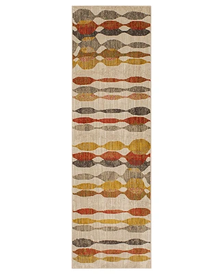 Closeout! Scott Living Expressions Acoustics Ginger 2'4 x 7'10 Runner Rug