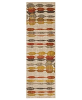 Closeout! Scott Living Expressions Acoustics Ginger 2'4 x 7'10 Runner Rug