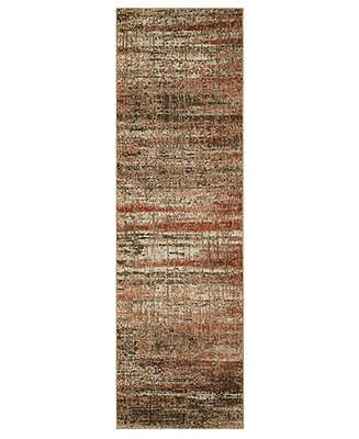 Closeout! Scott Living Expressions Craquelure Ginger 2'4" x 7'10" Runner Rug
