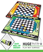 Franklin Sports Checkers and Four-in-a-Row Mat