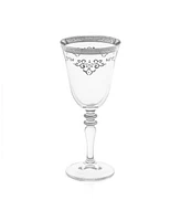Classic Touch Set of 6 Water Glasses with Rich Design