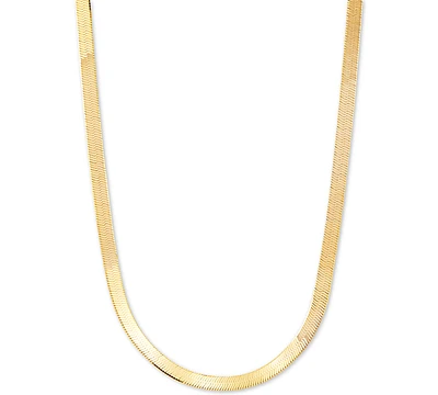 Herringbone Link 20" Chain Necklace (4.5mm) in 18k Gold-Plated Sterling Silver
