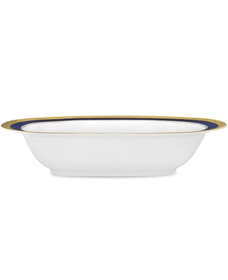 Noritake Odessa Cobalt Gold Oval Vegetable Bowl, 24 Oz.