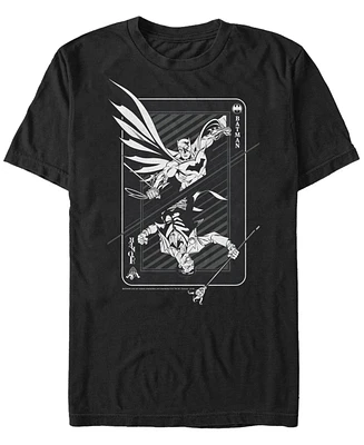 Fifth Sun Dc Men's Batman and Joker Playing Card Short Sleeve T-Shirt