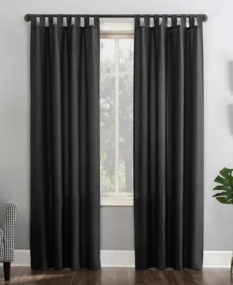 Clifford Heathered Texture Semi-Sheer Tab Top Curtain Panel